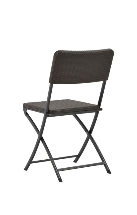 Сгъваеми градински столове, 4 бр, HDPE и стомана, кафяви от Германия ч