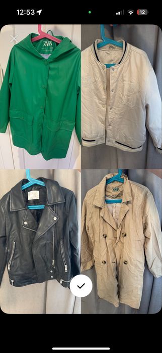 4 бр Zara Яке за есен ,бомпер ,дъждобран и палто зара 8-9 г 9-10 г