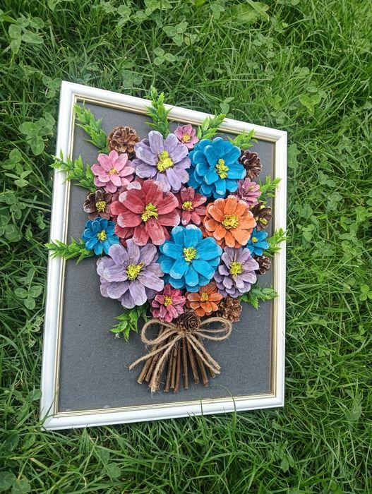 Tablou handmade cu conuri