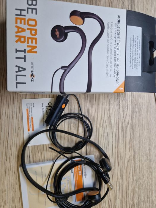 Casti Aftershokz Sports Titanium M3 cu microfon, osteofonice