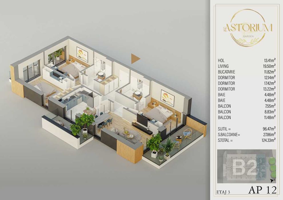 Apartament 4 Camere Finalizat în Ansamblu Rezidențial  Mutare Imediata