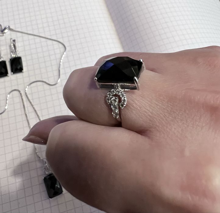 Комплект "Агат"  Золото 585* белое.