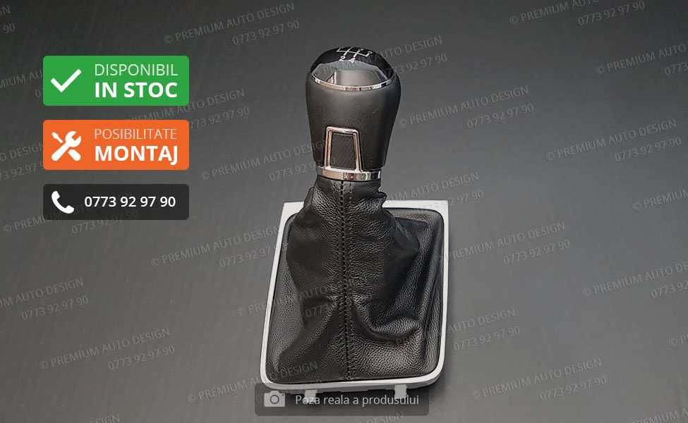 Schimbator viteze PIELE NATURALA (model 2) - VW Passat B6 / CC