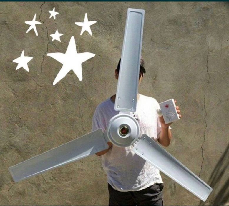 Вентилятор потолочный, ventilyator patalochniy temir parrak