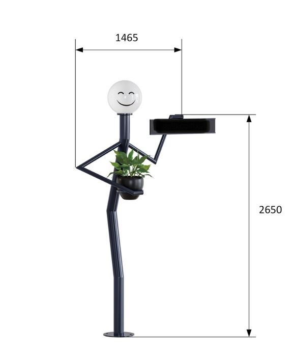 Светодиодный светильник торшер Смайлик