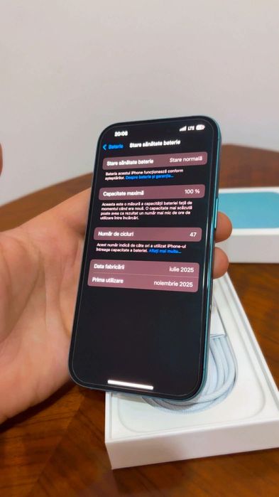 iphone 16 teal 128gb cu 100% bateria