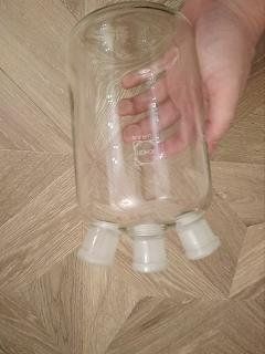 Склянка Вульфа 1 л трехгорловая (Duran)