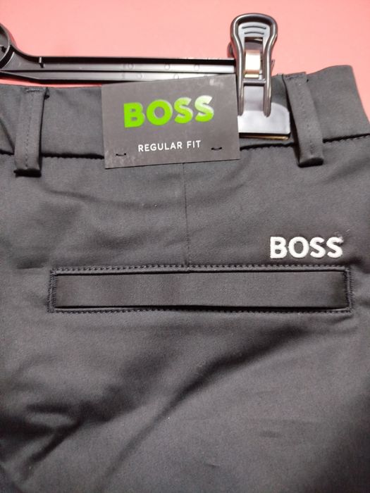 Оригинален еластичен карго панталон Hugo Boss W33 нов черен мъжки