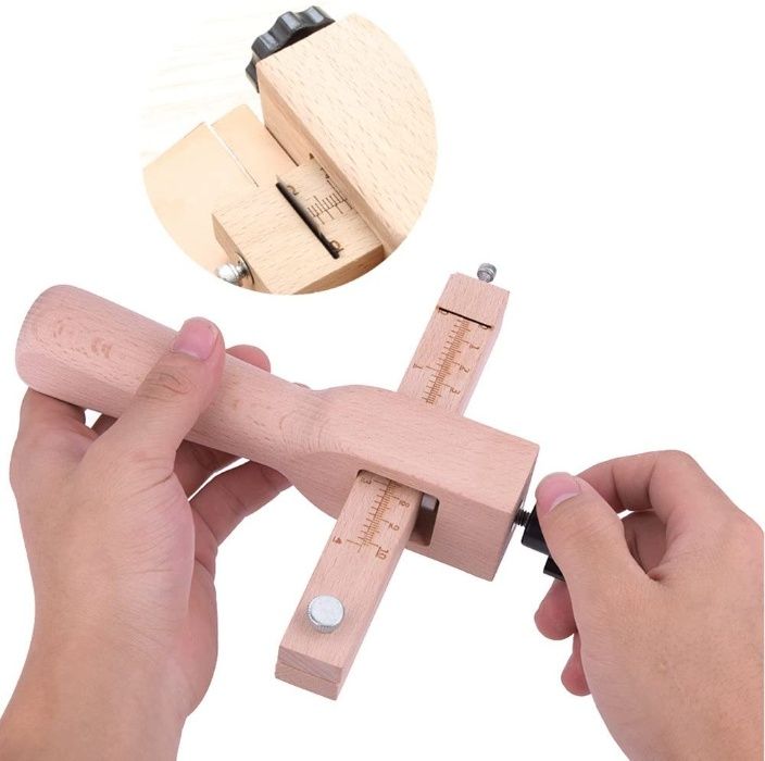 два модела инструменти за рязане на кожени ленти, каишки, колани