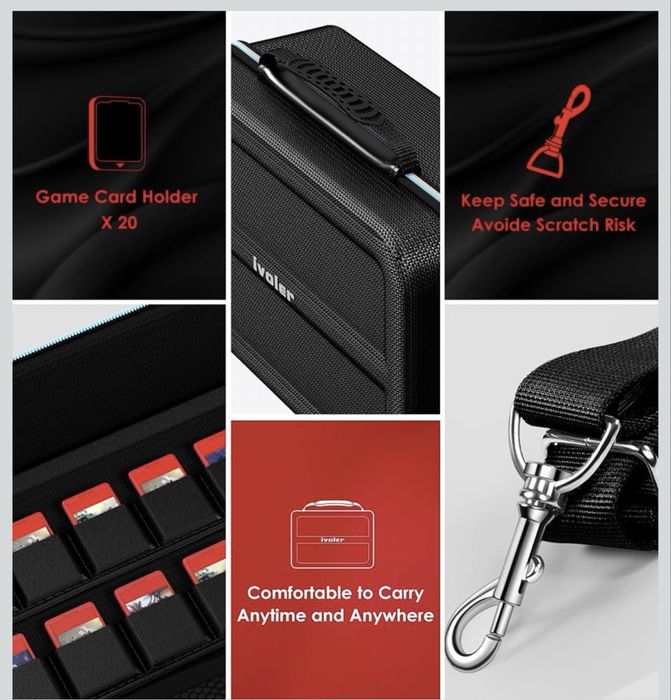 Продавам ivoler Case Compatible with Nintendo Switch 2 Model 2025, Deluxe Hard Carry Case Protective Portable Protective Case for Switch 2 Console