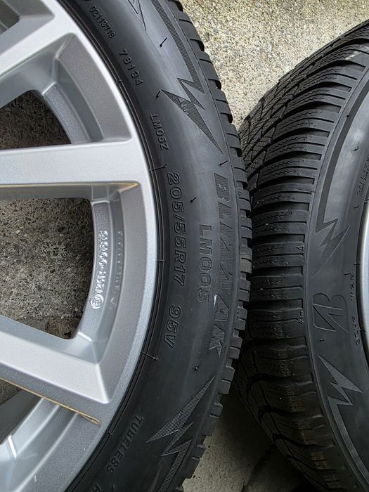 Jante cu anvelope Skoda Octavia, Audi, VW, 205 55 r17 5×112mm 57.1mm