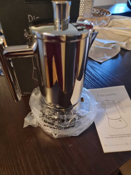 Espressor aragaz, 6 cești, inox