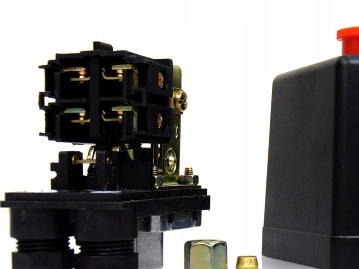 Presostat compresor aer cu 2 căi, supapă cu reglaj 220V 15A