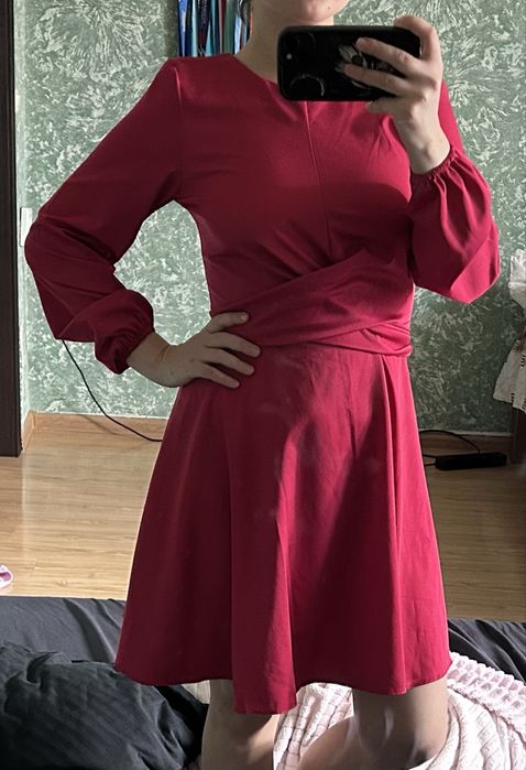 Платье женское атласное