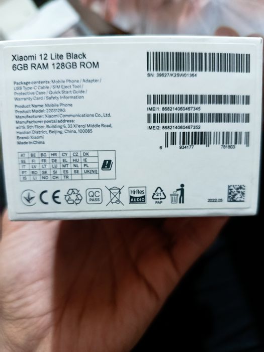 Xiaomi 12lite 5G 6/128GB ligi
