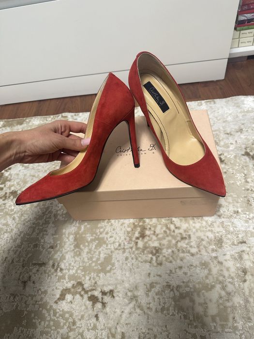 Pantofi stiletto musette 38 rosii, noi