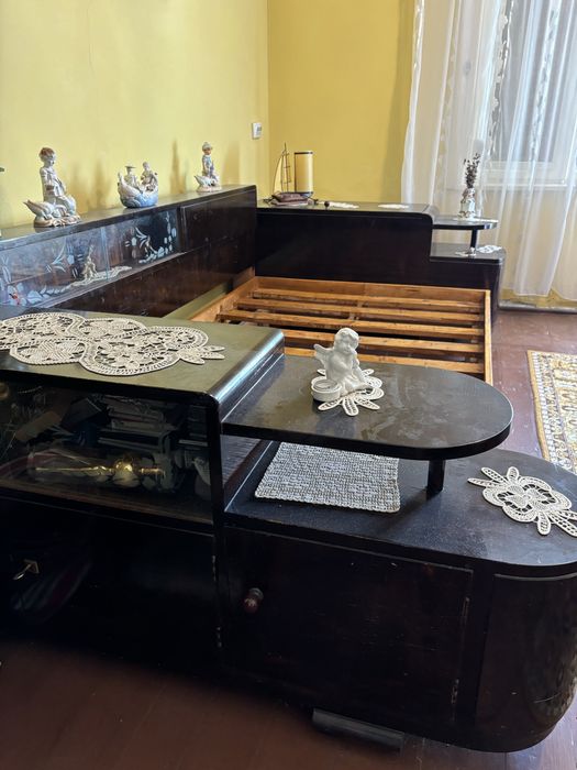 Set complet: Mobila dormitor vintage lemn masiv