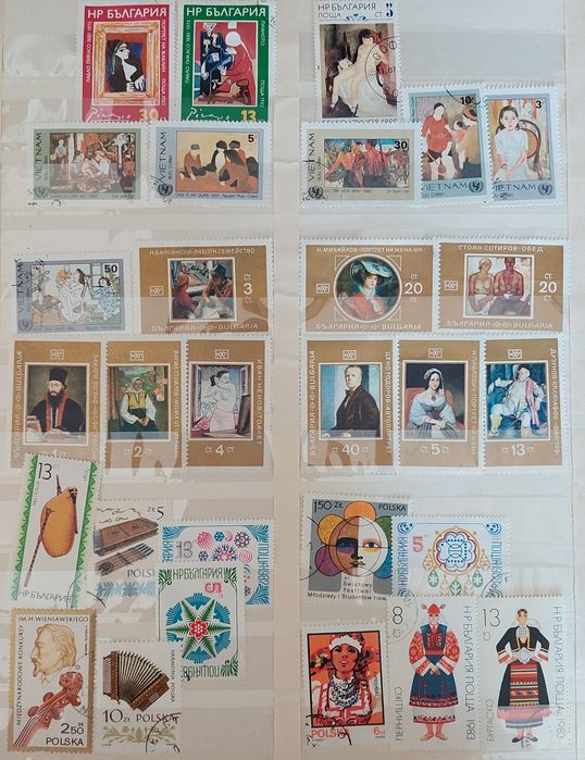 Колекция пощенски марки - 1000 броя!
