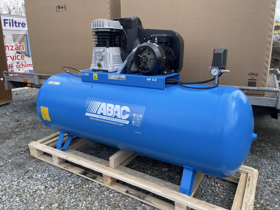 Compresor aer 500l ABAC 5,5Hp/4Kw 11bar NOU 2025