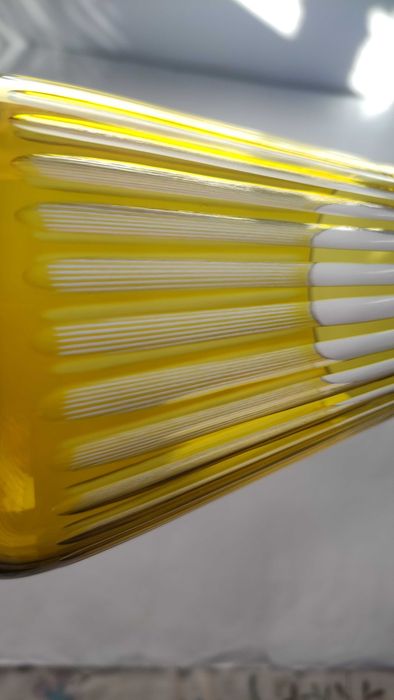 Голяма чаша/бонбониера от двуцветен кристал