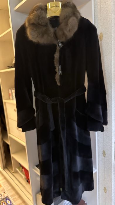Шуба соболь стильная