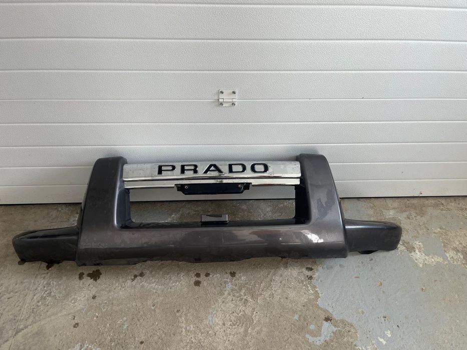 Губа на передний бампер прадо 120