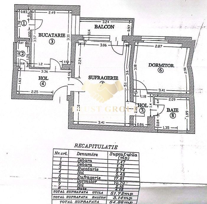Apartament 2 camere Banu Manta - Vedere spate - bloc 1982