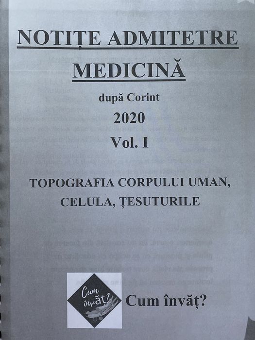 Vand materiale biologie admitere medicina