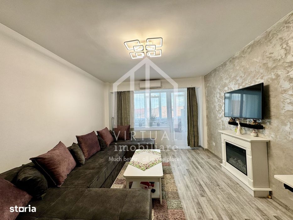 Apartament cu 3 camere, 75mp utili+3 balcoane, etaj 5/5, bloc cu lift