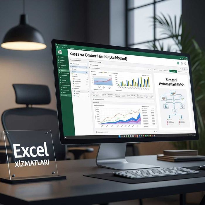 Excel orqali ombor, kassa va qarz nazorati (bepul demo)
