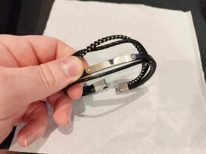 Brățară bărbați JewelryWe, piele, cu închidere magnetică