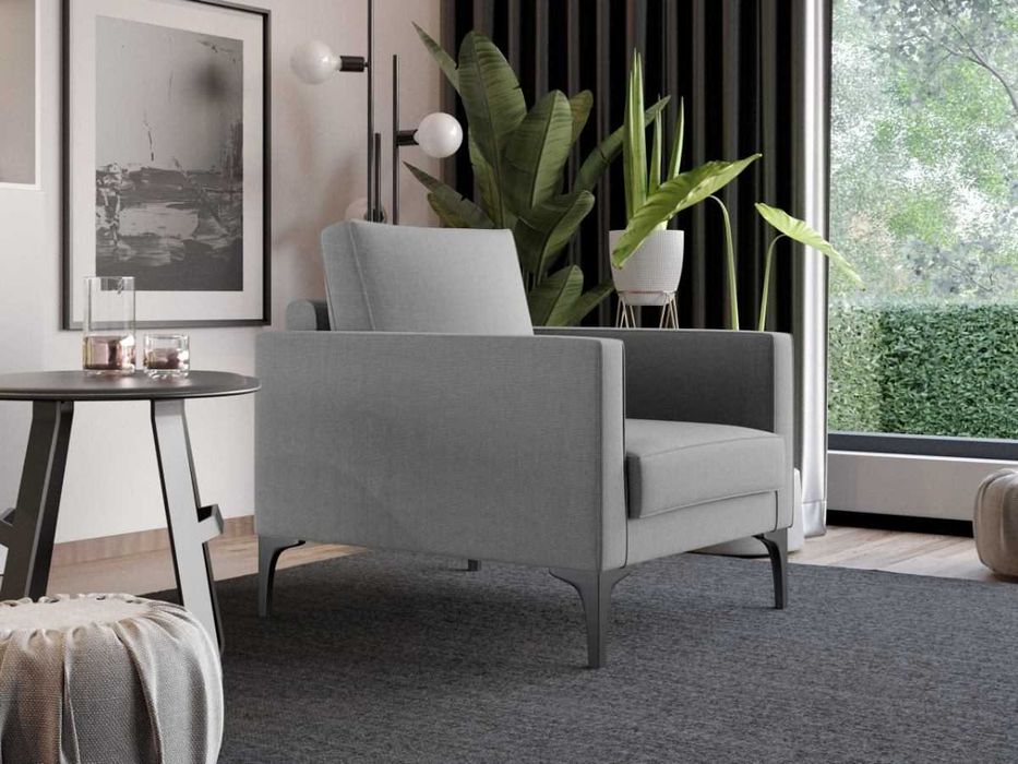 Fotoliu Rici Gri Deschis - Transport Gratuit in 4-10 zile