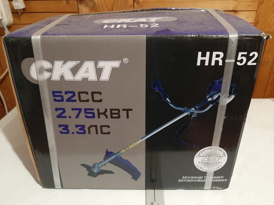 Триммер бензиновый СКАТ HR-52, леска и нож