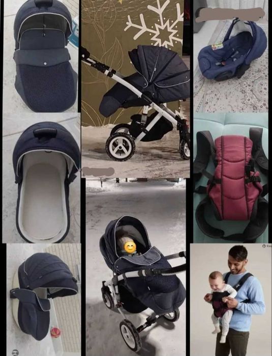 Коляска 3 в 1 Adamex