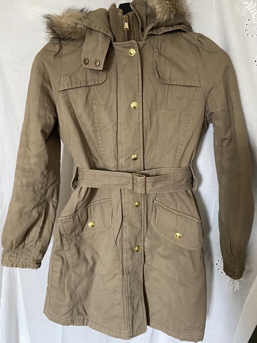 Geaca Polo Garage, bumbac 100%, cu blana,stil Michael Kors, masura S/M