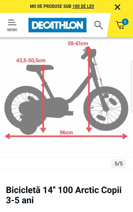Bicicleta B'TWIN 14 inch
