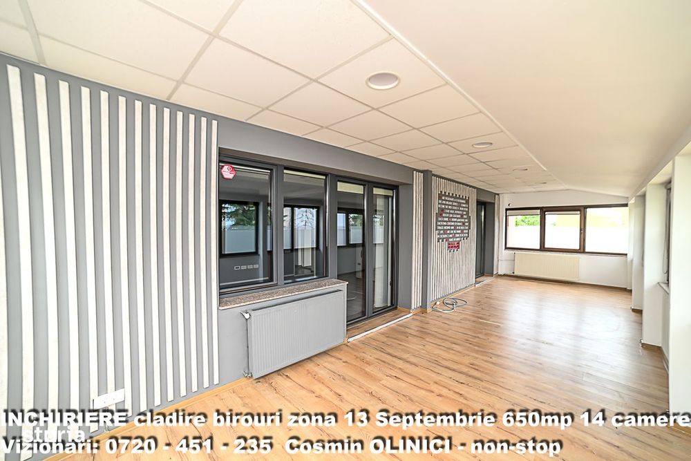 Spatii birouri de inchiriat zona 13 Septembrie I S+P+3 I 650 util