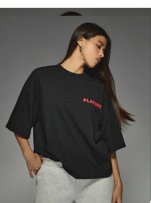 тениска Missguided x Playboy