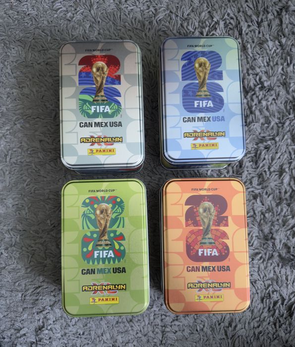 Panini Adrenalyn World Cup 2026 - colectia completa de 4 Mega Tins