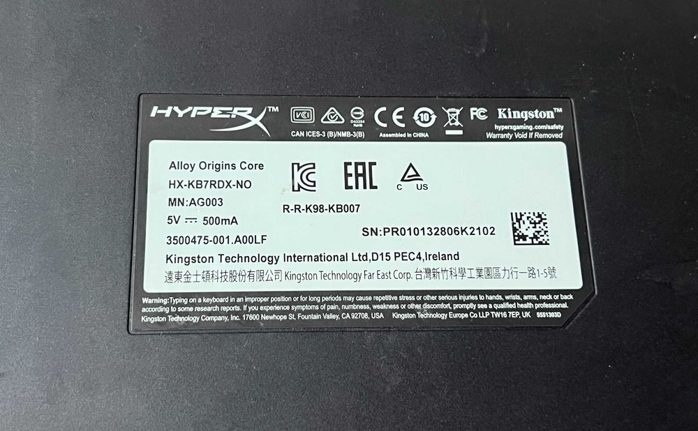 Tastatura Gaming mecanica HyperX Alloy FPS PRO, Cherry MX Red