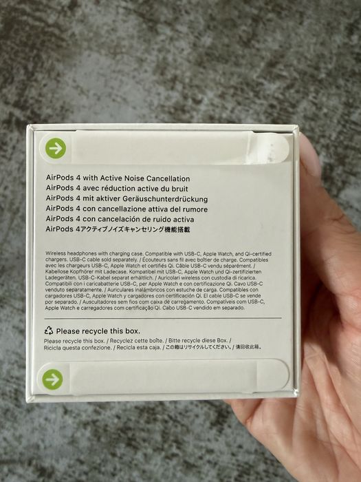 Слушалки Apple Airpods 4 ANC