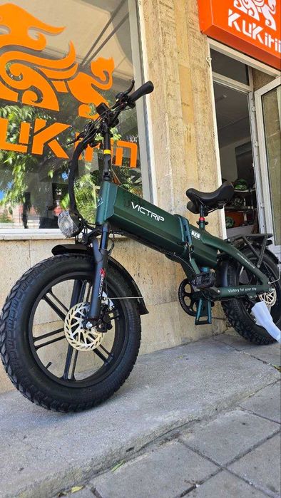 ТОП ЦЕНА!!! 300km 45km/h Електрически сгъваем велосипед VICTRIP T6 1000w 55AH