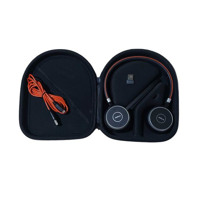 Професионални безжични слушалки Jabra Evolve 65 с твърд калъф