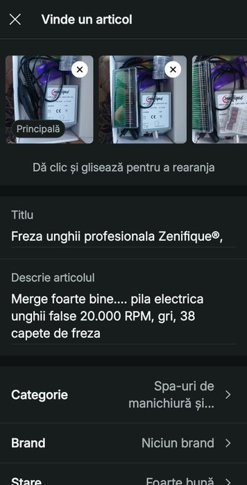 Freza unghii profesionala Zenifique®,