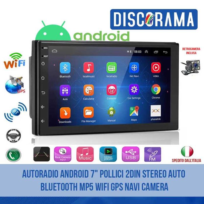 Android Multimedia 2DIN мултимедия с андроид 11, GPS Wifi 2GB RAM гр