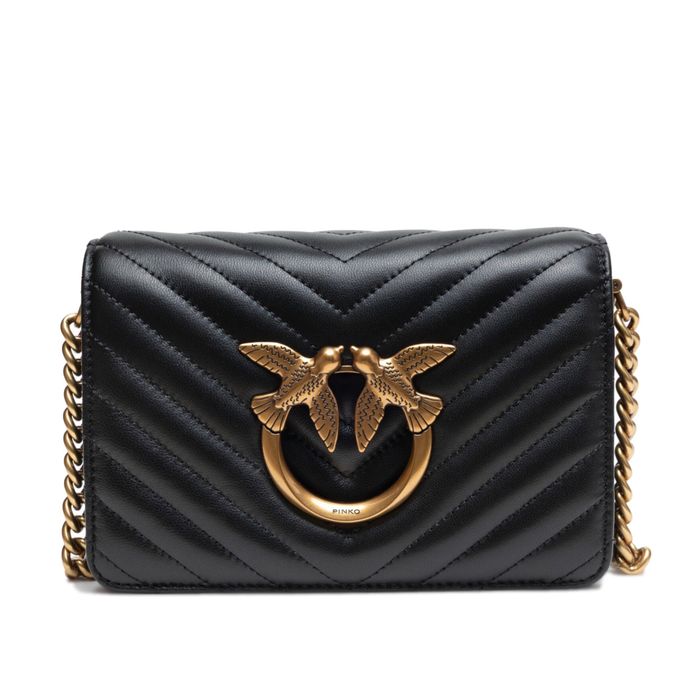 Оригинална дамска чанта Pinko Love One Mini Chevron 100067 A0GK Z99Q