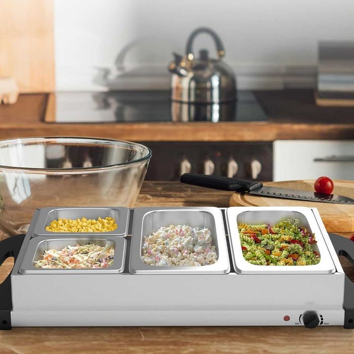 Подгревател с контейнери за храна / БЕН-МАРИ / 2х2.5 л/2х1л