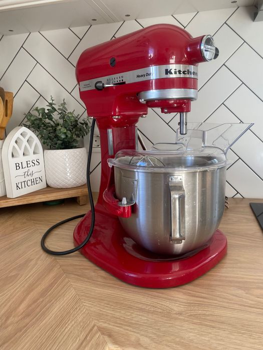Mixer cu bol 5.2L, Model HEAVY DUTY, Empire Red - KitchenAid