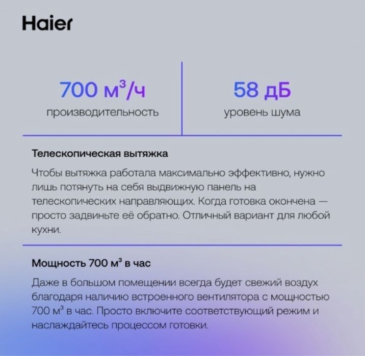 Вытяжка HAIER (новая)