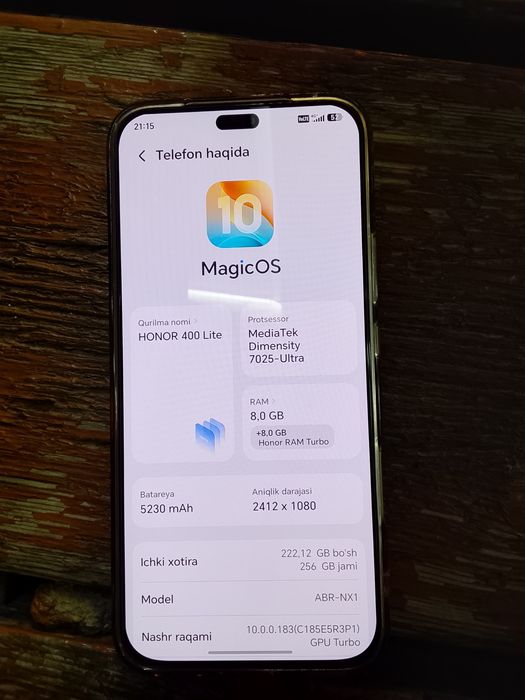 Honor 400 lite holati zur